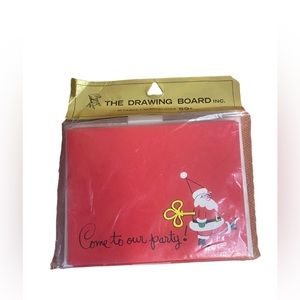 Vintage drawing board Christmas invites 🎅